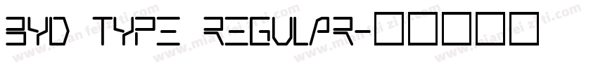 BYD TYPE REGULAR字体转换